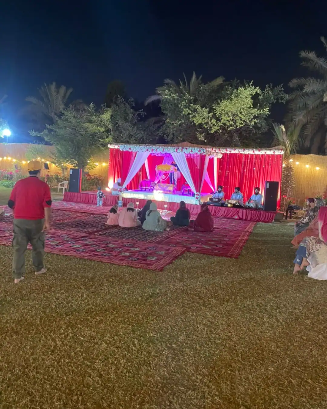 Sikh prayer and community gathering setup